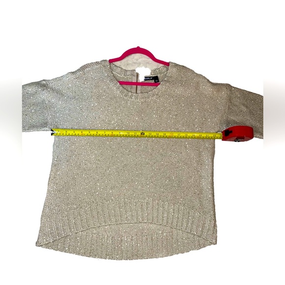 #3-Allen B. by Allen Schwartz Embellished
Sweater Champaign with Sequins, Size L - Picture 5 of 8